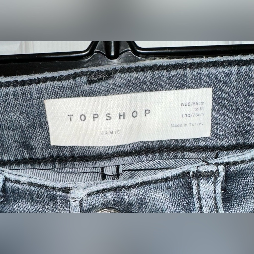NWOT Topshop Jamie Skinny High Rise Jeans in Grey W26 L30 - Picture 8 of 10